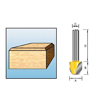 Makita D-10665 Afkantfrees 45gr S8