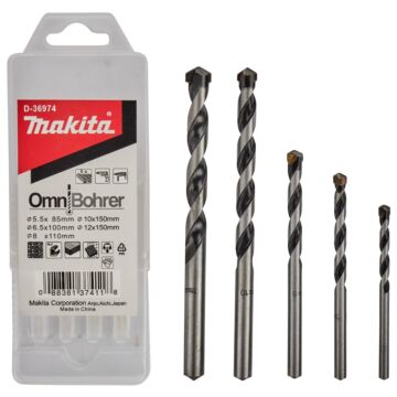 Makita D-36974 Multiborenset 5-delig