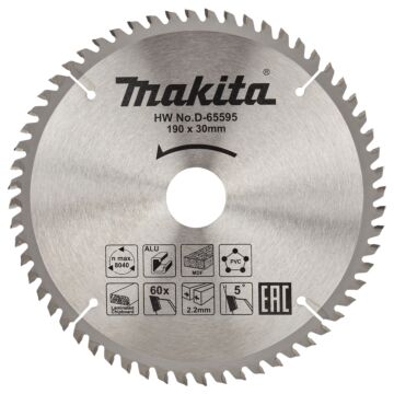 Makita D-65595 Cirkelzaagblad div. materialen