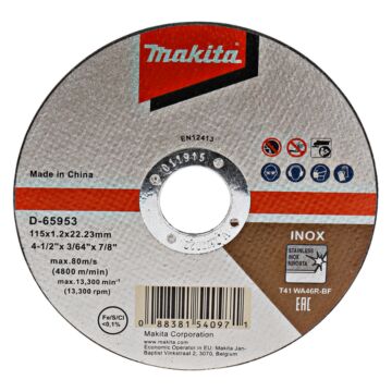 Makita D-65953 Doorslijpschijf RVS