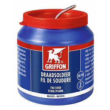 Griffon Draadsoldeer Tin/Lood 50/50 Massief Ø 3.0 mm Pot 500 g NL/FR