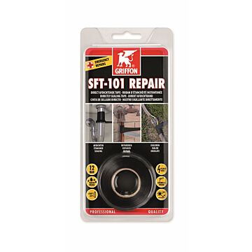 Griffon SFT-101 Repair Zwart Rol 25 mm x 3 m NL/FR/EN/DE/ES/IT/PT/EL