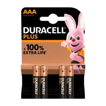 Duracell Alkaline Plus 100 AAA 4st.