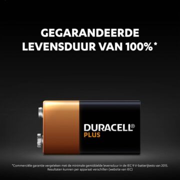 Duracell Alkaline Plus 100 9V 1st.