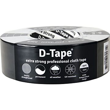 D-TAPE PERMANENT ZWART 50MX50MM, DUCT TAPE