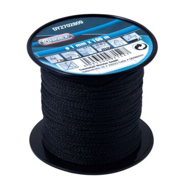 CONNEX PA TOUW ZWART 1mmx100m