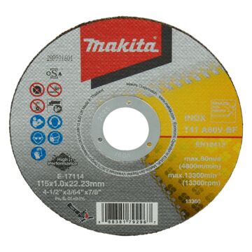 Makita E-17114 Doorslijpschijf RVS A60V