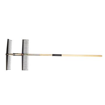 Polet Dubbele Gazonhark 28T/560mm Dubbel met steel