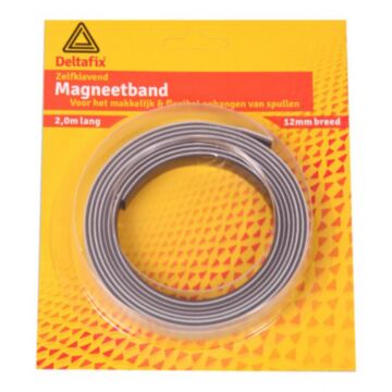 MAGNEETBAND, MAGNEETSTRIP ZELFKLEVEND 12MM