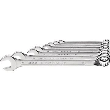PROMAT Ring-steeksleutelset 12-delig sleutelwijdte 10-32 mm vorm B chroom-vanadiumstaal PROMAT