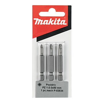 Makita P-53534 Schroefbitset PZ1/2/3x50mm 1/4"