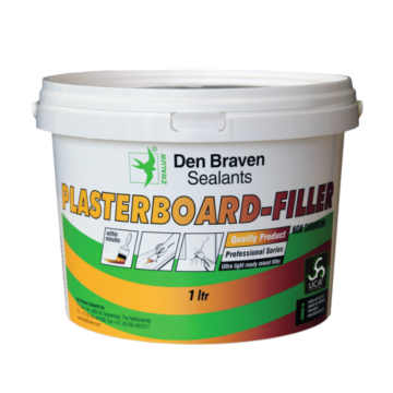 Zwaluw / Den Braven vulmiddel Plasterboard-Filler, 1 ltr Wit