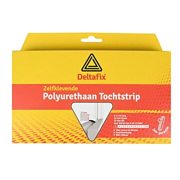 001396 Tochtstrip foam 12 x 12 mm 3 x 2 mtr wit