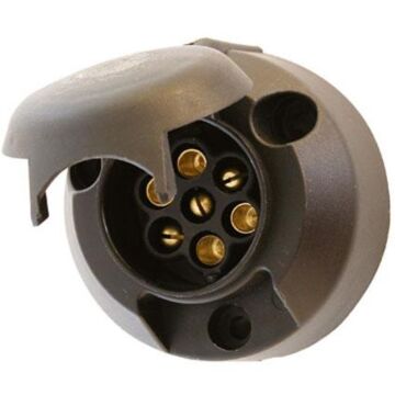 Aanhanger stekkerdoos, stekkerplug 7-polig, kunststof