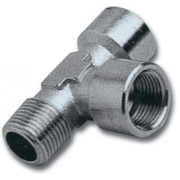 T-stuk messing 2x 1/4"F  - 1x 1/4"M  
