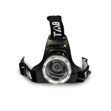 TAB Professional Lighting® accu hoofdlamp 10Watt Power-LED, 500Lm, 3 standen (100%-50%-SOS), oplaadbaar 12-24/230V