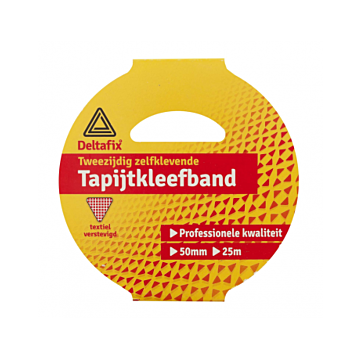 DUBBELZIJDIGE TAPIJTTAPE, TAPIJTKLEEFBAND 25M. 50MM