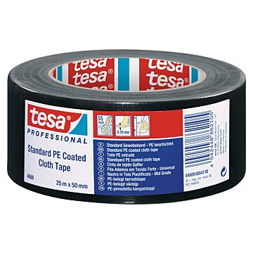 tesa® tesaband 4688 pe zwart 50m x 50mm