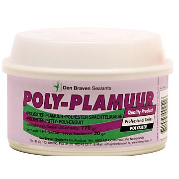 Zwaluw / Den Braven Poly-Plamuur 2-componenten 800 gr. Gebroken wit