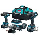 Makita DK0158G301 40 V Max Combiset boren, (slag)schroeven, bevestigen en slijpen