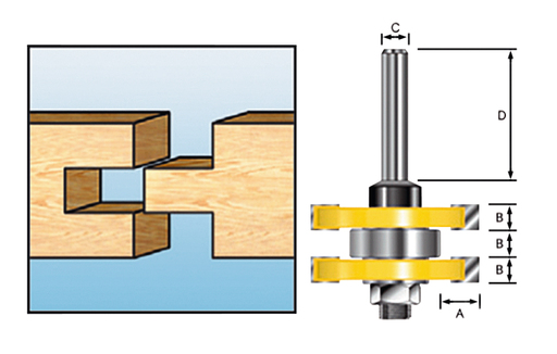 Makita D-12011 Groef/veerfrees+lag S8 | Mtools