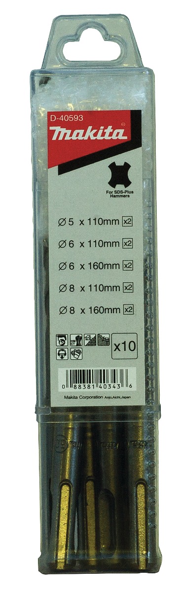 Makita D-40593 Betonborenset 10-delig | Mtools