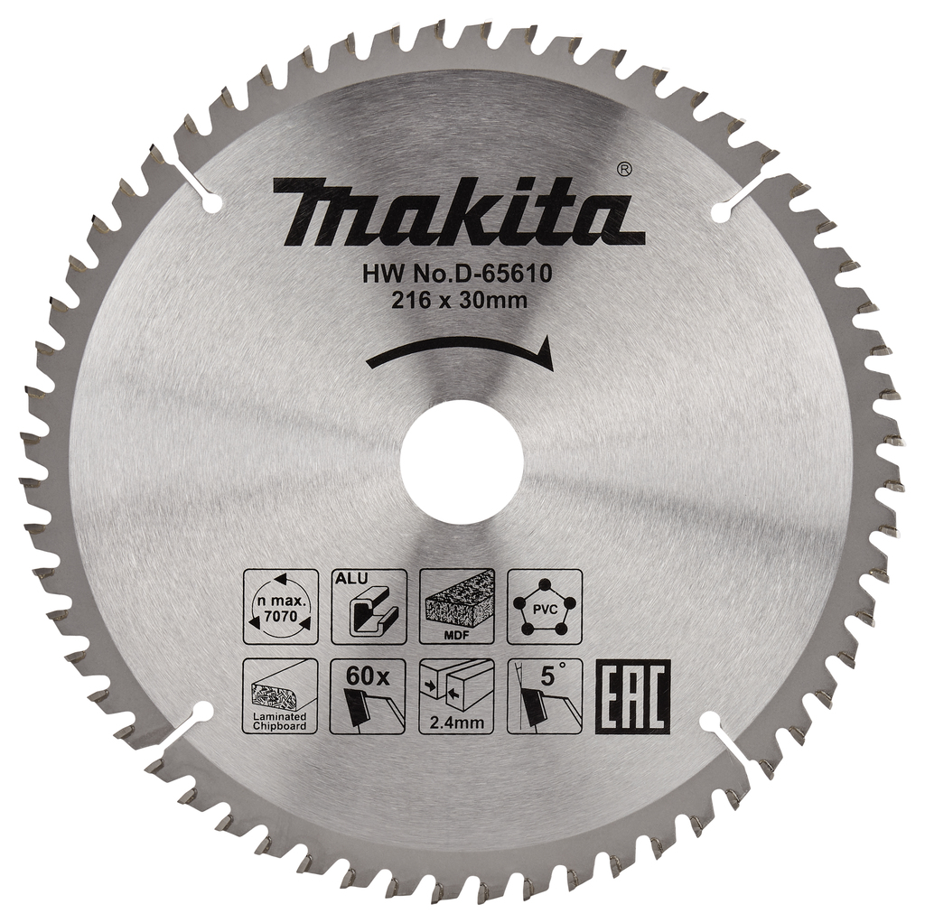 Makita D-65610 Afkortzaagblad div. materialen | Mtools