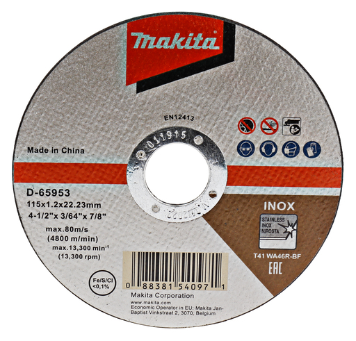 Makita D-65953 Doorslijpschijf RVS | Mtools
