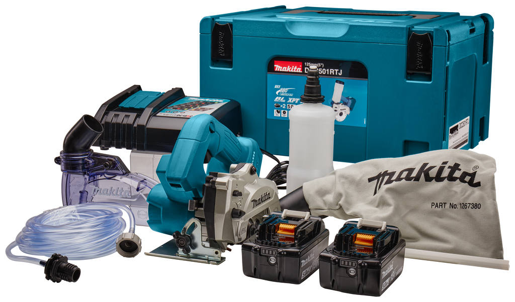 Makita DCC501RTJ 18 V Diamantsnijder nat en droog 125 mm | Mtools