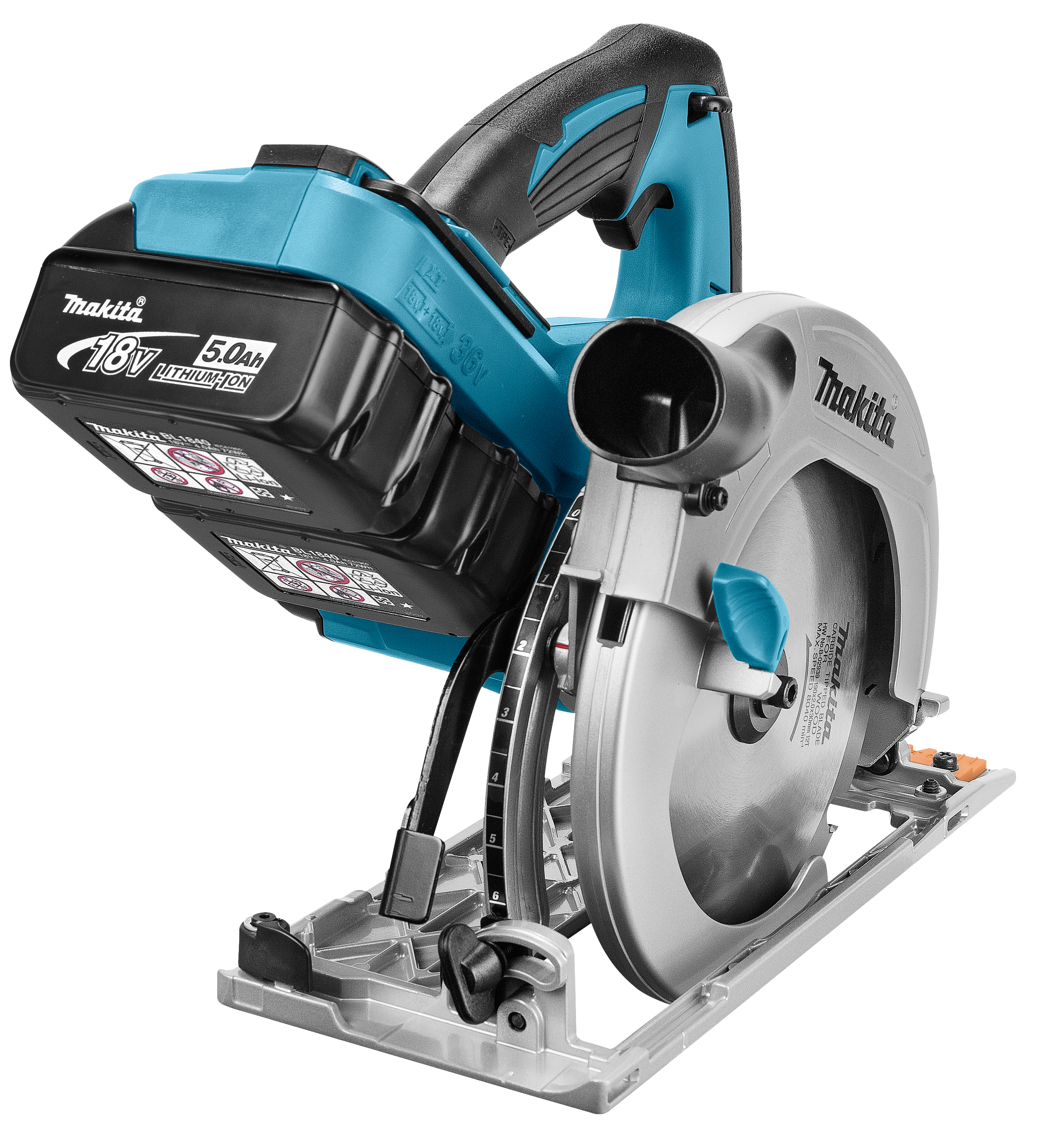 Makita DHS710RT2J 2x18 V Cirkelzaag 190 mm | Mtools met grote korting