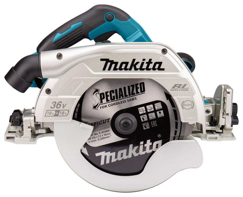 Makita DHS900PT2 2x18 V Cirkelzaag 235 mm | Mtools