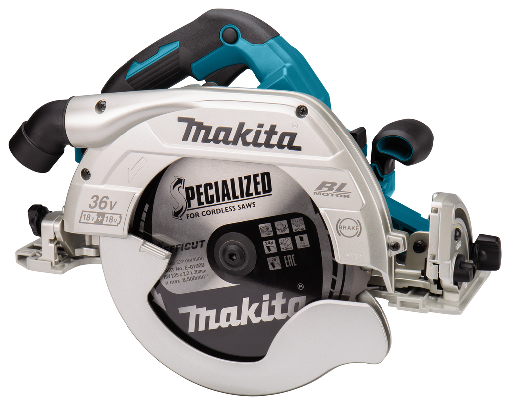 Makita DHS900PT2U 2x18 V Cirkelzaag 235 mm | Mtools met grote korting