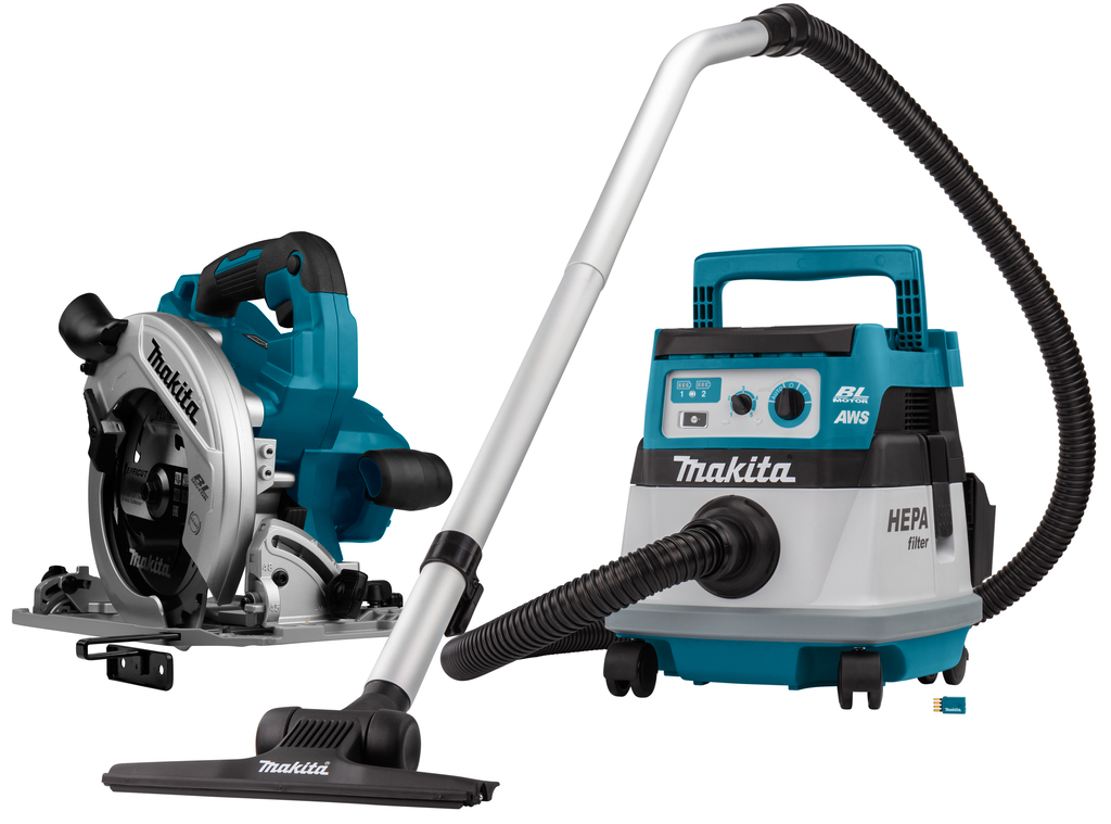 Makita DLX2389UX1 2x18 V AWS Combiset voor zagen (190mm) en stofzuigen | Mtools