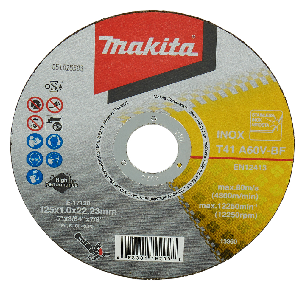 Makita E-17120 Doorslijpschijf RVS A60V | Mtools