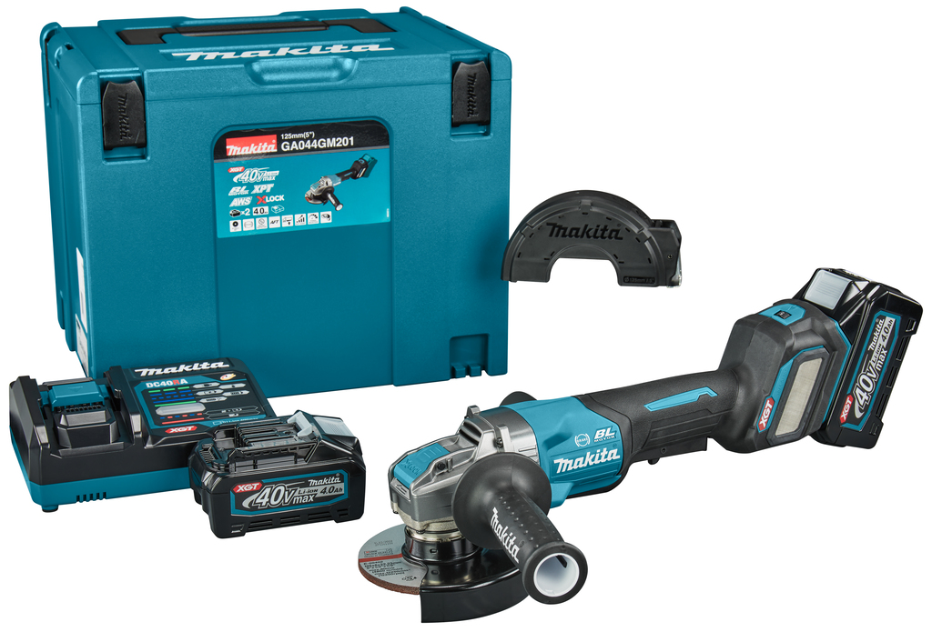 Makita GA044GM201 40 V Max Haakse slijper 125 mm X-LOCK | Mtools