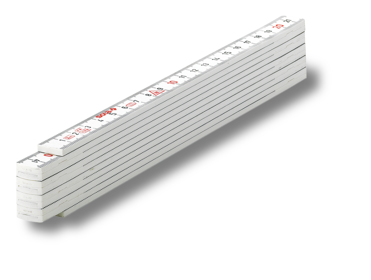 Sola duimstok kunststof 2m. 10-delig wit | Mtools