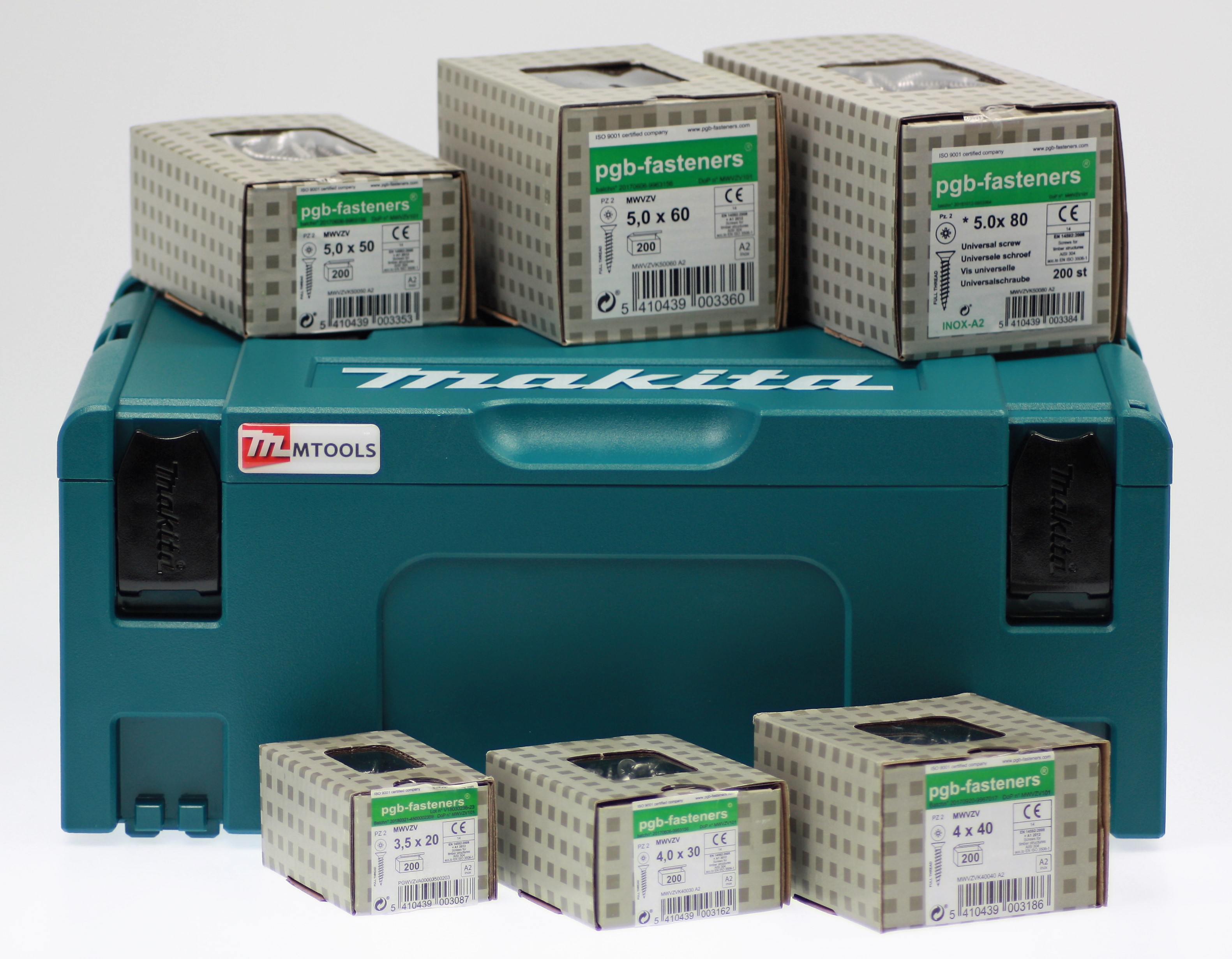 Actiepakket PGB Spaanplaatschroeven Rvs In Mbox | Mtools