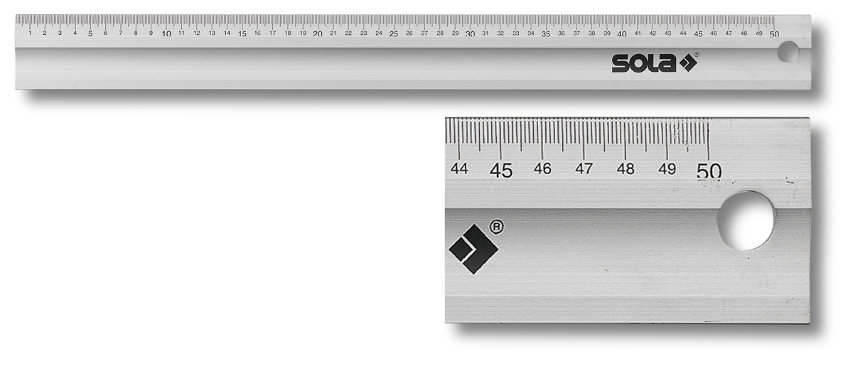 Sola Werkplaatslineaal LAB500 ALU 500x50x5 mm. | Mtools