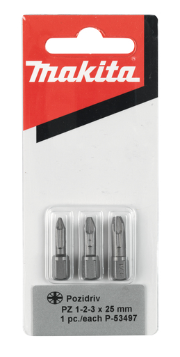 Makita P-53497 Schroefbitset PZ1/2/3x25mm | Mtools