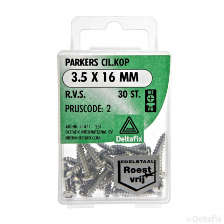 PARKERS CIL.KOP R.V.S. 3.5X16 30 ST | Mtools