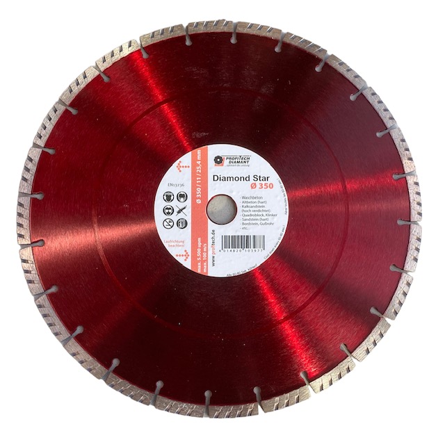 ProfiTech Diamantschijf 350mm Diamond-star prof. | Mtools