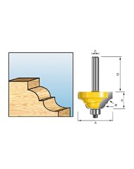 Contraprofielfrees met kogellager