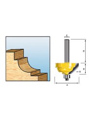 Hollijstprofielfrees met kogellager