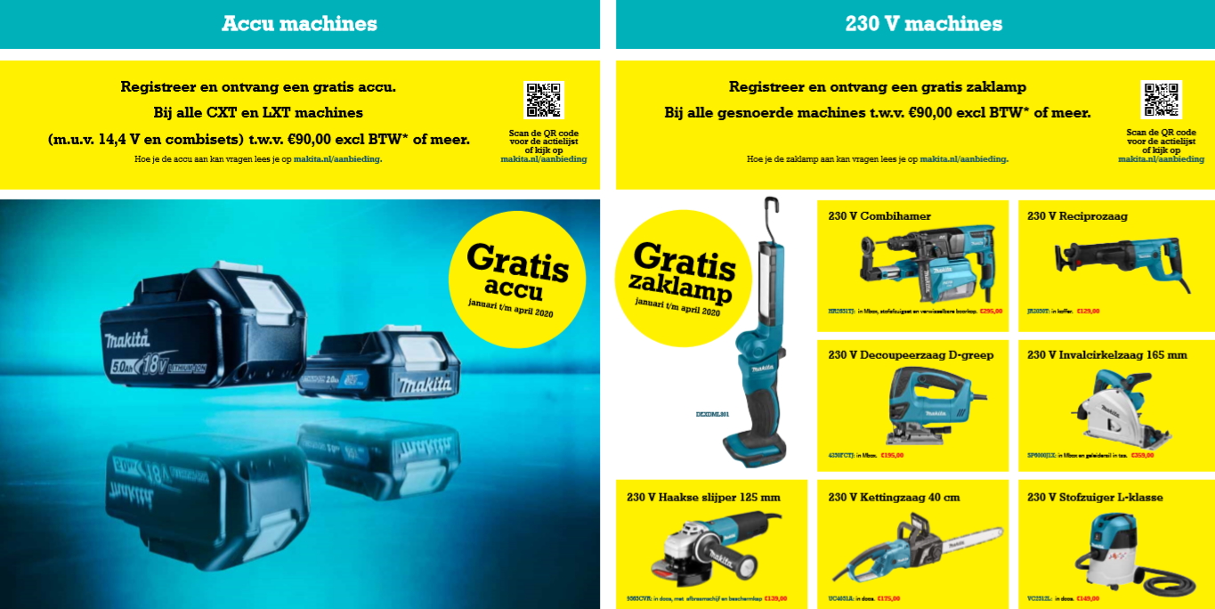 makita q1 2020 actie